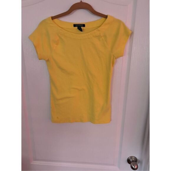 Ralph Lauren Yellow Tee Shirt - Picture 1 of 3
